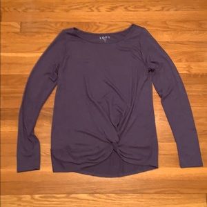 Loft Knotted Front Lightweight Sweater